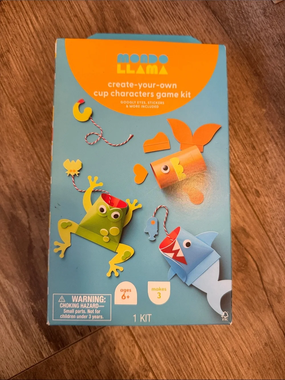 Create-Your-Own Cup Characters Game Kit - Blue & Orange